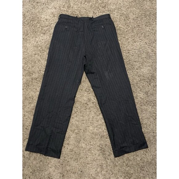 LAUREN RALPH LAUREN Gray Pinstripe Wool Suit Set Jacket Blazer Pants Sz 42R READ - Picture 6 of 16